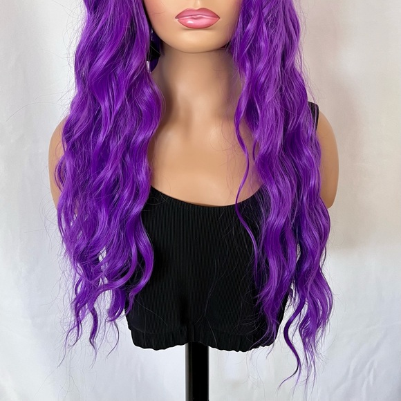 Event Ready 24” Purple Passion Color 13x2.5 Premium Fiber Lace Front Wig - Picture 11 of 13